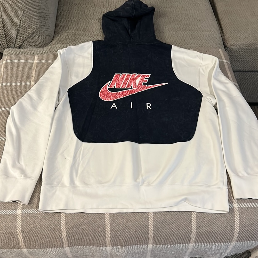 Nike white and blue men’s hoodie. - Picture 2 of 6
